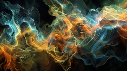 Dynamic waves of energy rippling across a digital canvas, evoking the essence of neural activity.