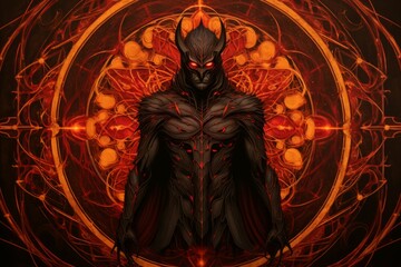 Canvas Print - A vengeful and relentless avenger, driven by a burning desire for justice and retribution. - Generative AI