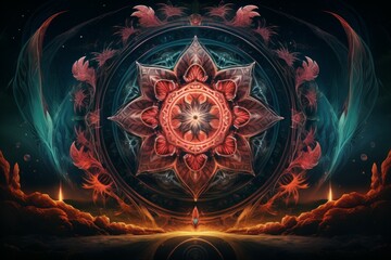 Canvas Print - A stoic and unyielding sentinel, defending sacred places and ancient relics from harm. - Generative AI