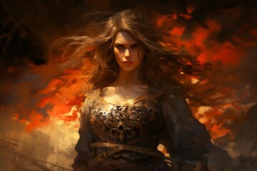 Wall Mural - a relentless and indomitable warrior, known for their unwavering resolve and unwavering loyalty. - g