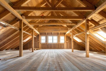 Attic Construction: Building a Mansard Roof in a House with Wooden Beams