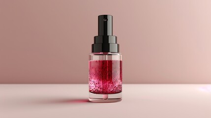 liquid blush bottle mockup showcased with sophistication on a white isolated background