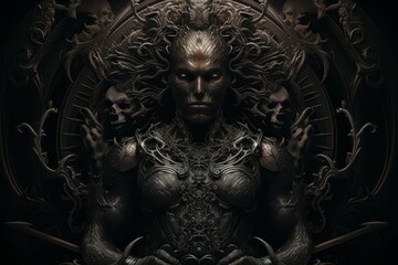 Wall Mural - a stoic and disciplined warrior, wielding a blade with unmatched precision. - generative ai