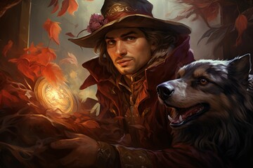 Canvas Print - A skilled and versatile ranger, tracking prey and surviving in the wilderness. - Generative AI