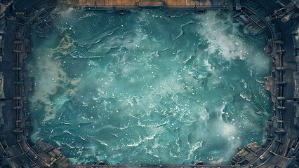 Wall Mural - Sea Ship Battlemap DnD,RPG Map for Dungeons and Dragons, Sea,game background