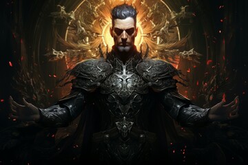 Canvas Print - a devout and zealous cleric, channeling divine power to smite evil and heal the faithful. - generati