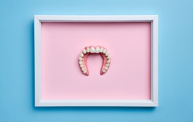 Poster - Dental model teeth. Healthy tooth. Top view