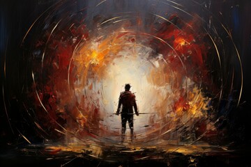 Canvas Print - A master of archery, striking distant targets with unparalleled accuracy. - Generative AI