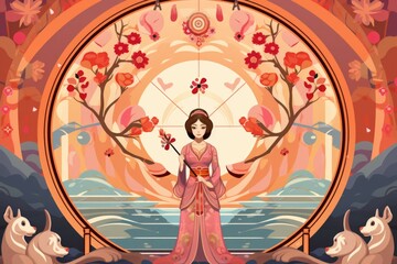 Wall Mural - A master of archery, striking distant targets with unparalleled accuracy. - Generative AI