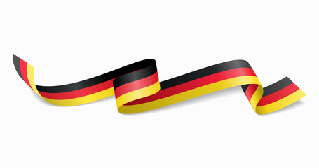 Canvas Print - German flag wavy abstract background. Vector illustration.