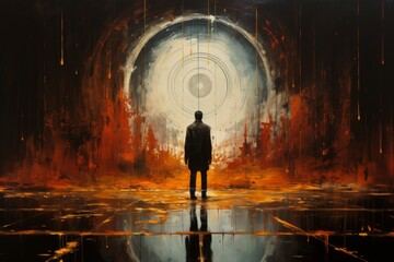 Canvas Print - A master of archery, striking distant targets with unparalleled accuracy. - Generative AI