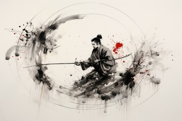 Wall Mural - A master of archery, striking distant targets with unparalleled accuracy. - Generative AI