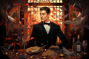 Canvas Print - A cunning and manipulative spy, gathering information and infiltrating enemy ranks. - Generative AI