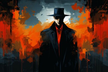 Canvas Print - A cunning and manipulative spy, gathering information and infiltrating enemy ranks. - Generative AI