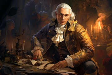 Canvas Print - A cunning and manipulative spy, gathering information and infiltrating enemy ranks. - Generative AI