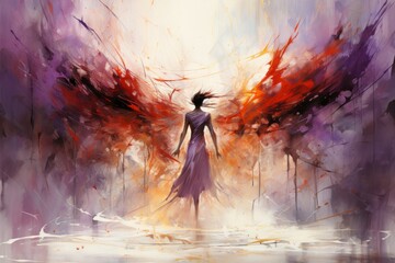 Wall Mural - a resilient and steadfast guardian, shielding allies from harm with unwavering resolve. - generative