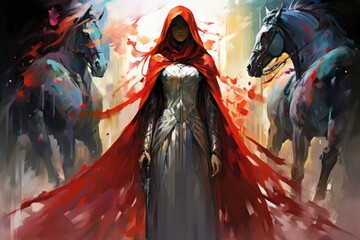 Wall Mural - a resilient and steadfast guardian, shielding allies from harm with unwavering resolve. - generative