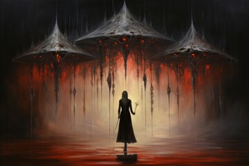 Wall Mural - a resilient and steadfast guardian, shielding allies from harm with unwavering resolve. - generative