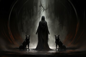 Wall Mural - a resilient and steadfast guardian, shielding allies from harm with unwavering resolve. - generative