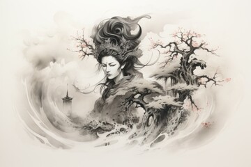 Wall Mural - a resilient and steadfast guardian, shielding allies from harm with unwavering resolve. - generative