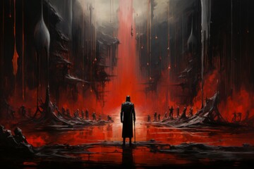 Wall Mural - a skilled and strategic tactician, orchestrating battles and leading troops to victory. - generative