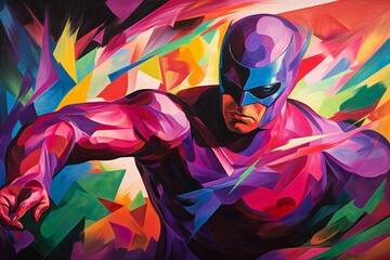 Wall Mural - A relentless and vengeful avenger, driven by a personal vendetta against evildoers. - Generative AI