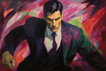 Wall Mural - A relentless and vengeful avenger, driven by a personal vendetta against evildoers. - Generative AI