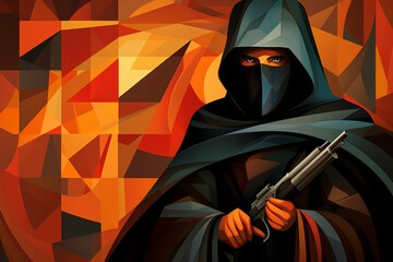 Sticker - a brooding and mysterious assassin, lurking in the shadows and eliminating targets with lethal preci
