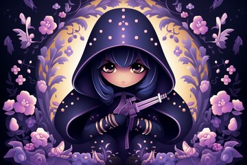 Sticker - a brooding and mysterious assassin, lurking in the shadows and eliminating targets with lethal preci