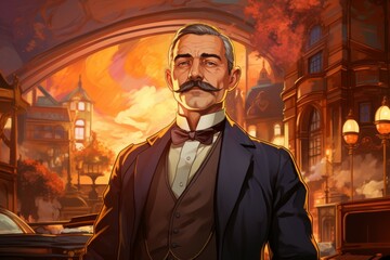 Canvas Print - A charismatic and influential diplomat, skilled in negotiation and resolving conflicts. - Generative AI