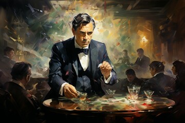 Canvas Print - A charismatic and influential diplomat, skilled in negotiation and resolving conflicts. - Generative AI
