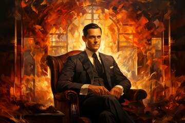 Canvas Print - A charismatic and influential diplomat, skilled in negotiation and resolving conflicts. - Generative AI
