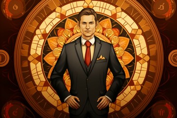 Wall Mural - A charismatic and influential diplomat, skilled in negotiation and resolving conflicts. - Generative AI