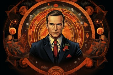 Canvas Print - A charismatic and influential diplomat, skilled in negotiation and resolving conflicts. - Generative AI