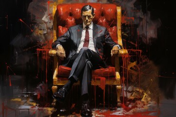 Canvas Print - A charismatic and influential diplomat, skilled in negotiation and resolving conflicts. - Generative AI