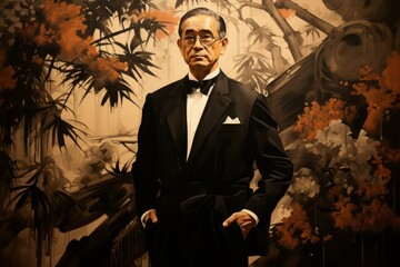 Canvas Print - A charismatic and influential diplomat, skilled in negotiation and resolving conflicts. - Generative AI