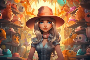 Wall Mural - A relentless and skilled bounty hunter, tracking down and capturing fugitives with ruthless efficiency. - Generative AI