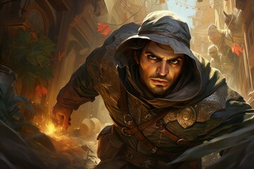 Wall Mural - A relentless and skilled bounty hunter, tracking down and capturing fugitives with ruthless efficiency. - Generative AI
