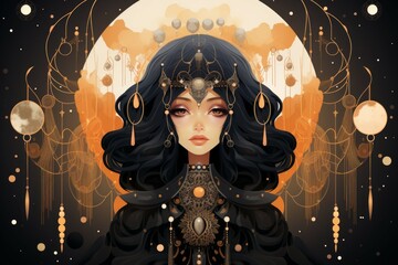 Wall Mural - a wise and revered oracle, gifted with prophetic visions and cosmic insight. - generative ai