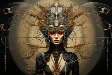 Wall Mural - a wise and revered oracle, gifted with prophetic visions and cosmic insight. - generative ai