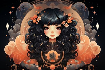 Wall Mural - A wise and revered oracle, gifted with prophetic visions and cosmic insight. - Generative AI