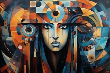 Wall Mural - A wise and revered oracle, gifted with prophetic visions and cosmic insight. - Generative AI