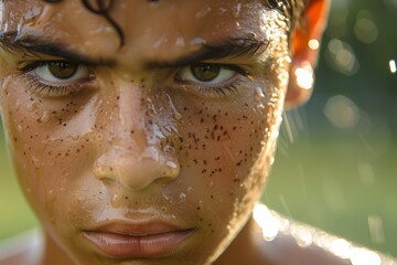 Fototapete - An indistinct image with warm, gentle tones and a soft focus background