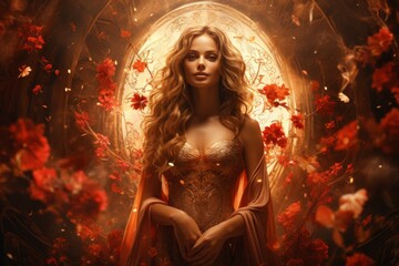 Wall Mural - a wise and revered oracle, gifted with prophetic visions and cosmic insight. - generative ai