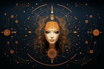 Wall Mural - a wise and revered oracle, gifted with prophetic visions and cosmic insight. - generative ai