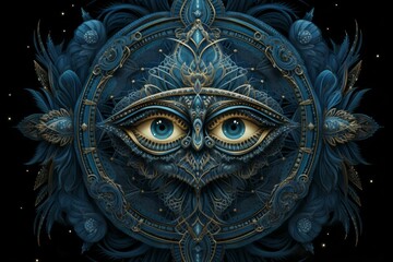 Canvas Print - A wise and revered oracle, gifted with prophetic visions and cosmic insight. - Generative AI