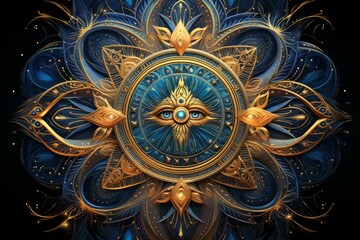 Wall Mural - a wise and revered oracle, gifted with prophetic visions and cosmic insight. - generative ai