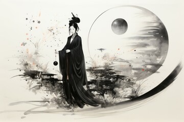 Wall Mural - a wise and revered oracle, gifted with prophetic visions and cosmic insight. - generative ai