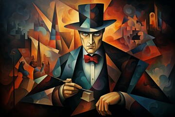 Wall Mural - A calculating and cunning strategist, outmaneuvering opponents with tactical brilliance. - Generative AI