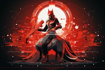 Wall Mural - A calculating and cunning strategist, outmaneuvering opponents with tactical brilliance. - Generative AI
